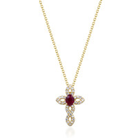 Collana in oro con Rubino Mozambico AAA (CIRARI)