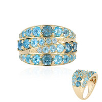 Anello in oro con Topazio Blu Londra (KM by Juwelo)