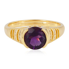 Anello da uomo in argento con Ametista Siberiana