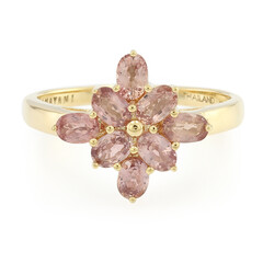 Anello in oro con Zaffiro Padparadscha (non riscaldato) (AMAYANI)