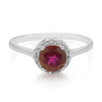 Anello in argento con Topazio Ciliegia