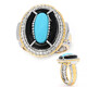 Anello in argento con Onice Nero (Gems en Vogue)