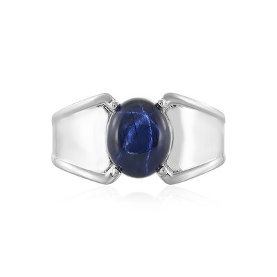 Anello in argento con Zaffiro Stellato Blu