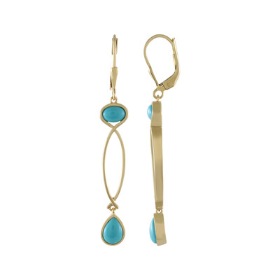 Orecchini in argento con Turchese Sleeping Beauty (KM by Juwelo)