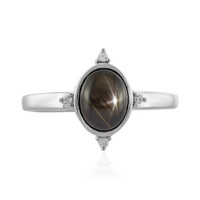 Anello in argento con Zaffiro Stellato Nero