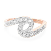 Anello placcato in oro con Zaffiro Bianco