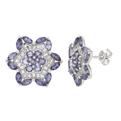 Orecchini in argento con Iolite
