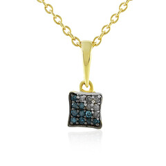 Collana in argento con Diamante Blu I4