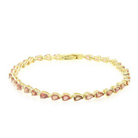 Bracciale in oro con Zaffiro Padparadscha (non riscaldato) (AMAYANI)