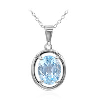 Collana in argento con Topazio Blu Cielo