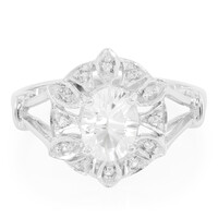 Anello in argento con Petalite