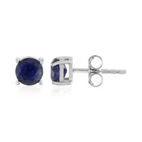 Orecchini in argento con Zaffiro Blu del Madagascar