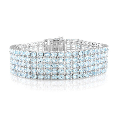 Bracciale in argento con Topazio Blu Cielo