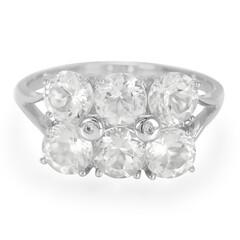 Anello in argento con Goshenite