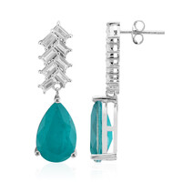 Orecchini in argento con Quarzo Verde Blu