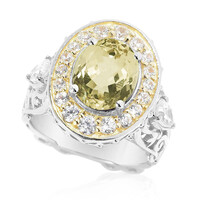 Anello in argento con Kunzite Canarino (Dallas Prince Designs)