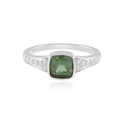 Anello in argento con Apatite Cromo