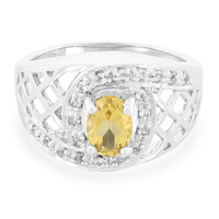 Anello in argento con Quarzo Champagne