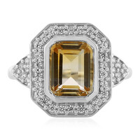 Anello in argento con Citrino Bicolore