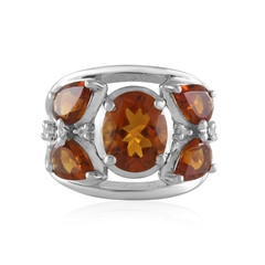 Anello in argento con Citrino Madeira