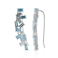 Orecchini in argento con Topazio Blu Svizzero