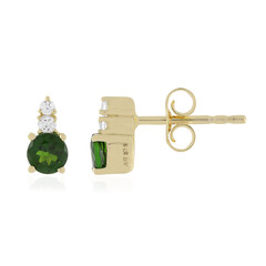 Orecchini in oro con Diopside Russo