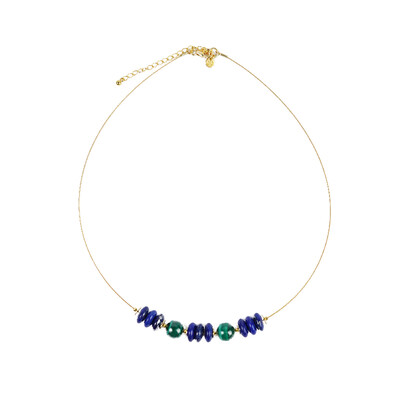 Collana in argento con Malachite