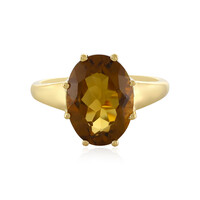 Anello in argento con Quarzo Cognac