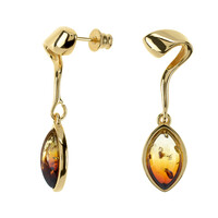 Orecchini in argento con Ambra Baltica