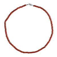 Collana in argento con Diaspro Rosso