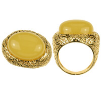 Anello in argento con Ambra Baltica