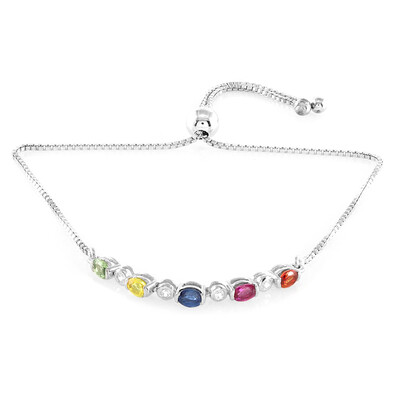 Bracciale in argento con Zaffiro Arancione