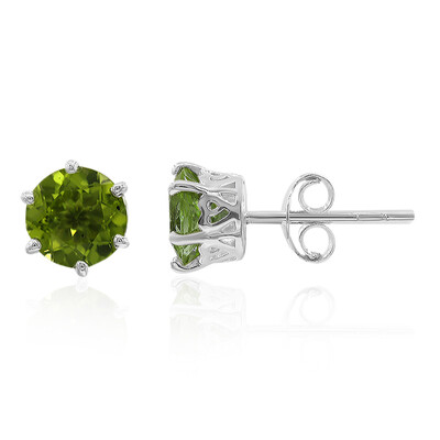 Orecchini in argento con Peridoto della Birmania