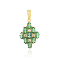 Ciondolo in argento con Apatite Verde