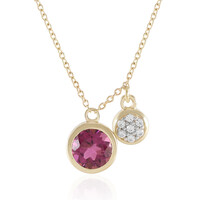 Collana in oro con Tormalina Rosa