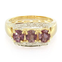 Anello in oro con Zaffiro Padparadscha (non riscaldato) (AMAYANI)