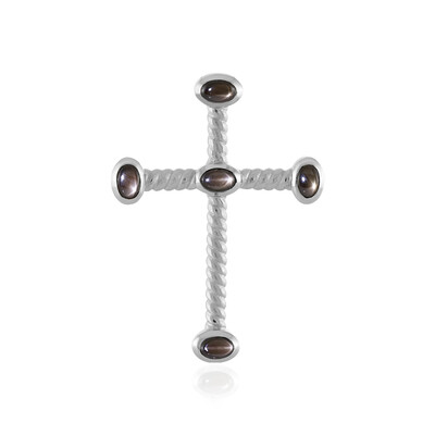 Ciondolo in argento con Zaffiro Stellato Nero (MONOSONO COLLECTION)