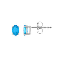 Orecchini in argento con Apatite Blu Neon
