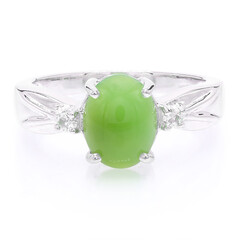 Anello in argento con Crisoprasio Imperiale