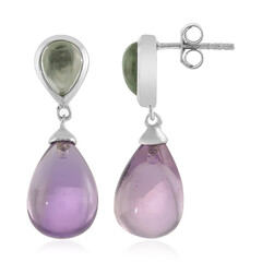 Orecchini in argento con Ametista Rose de France