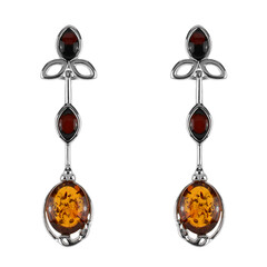 Orecchini in argento con Ambra Baltica