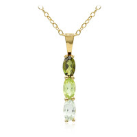 Collana in argento con Tormalina Verde