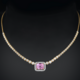 Collana in oro con Kunzite AAA (de Melo)