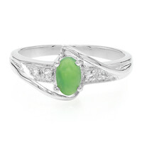 Anello in argento con Crisoprasio Imperiale