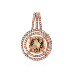 Ciondolo in oro con Morganite Pesca