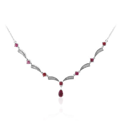 Collana in argento con Rubino