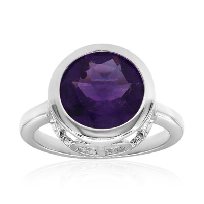 Anello in argento con Ametista Zambiana (MONOSONO COLLECTION)
