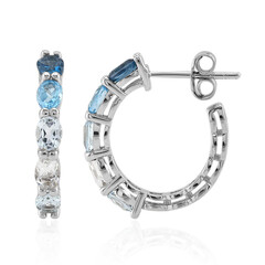 Orecchini in argento con Topazio Blu Londra