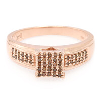Anello placcato in oro con Diamante Fancy