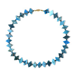 Collana in argento con Apatite Blu Neon